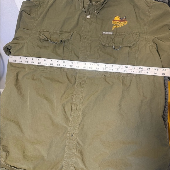Columbia Pheasants Forever Olive Green Men's Shirt - Picture 5 of 6
